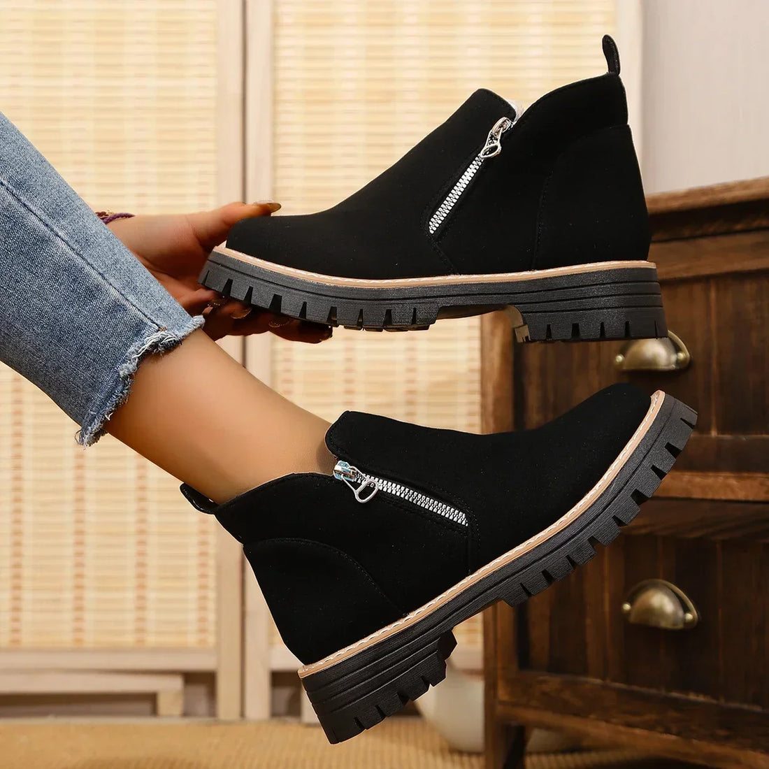 Ivy – Platform Comfort Ankle Boots with Thick Cushioning Sole